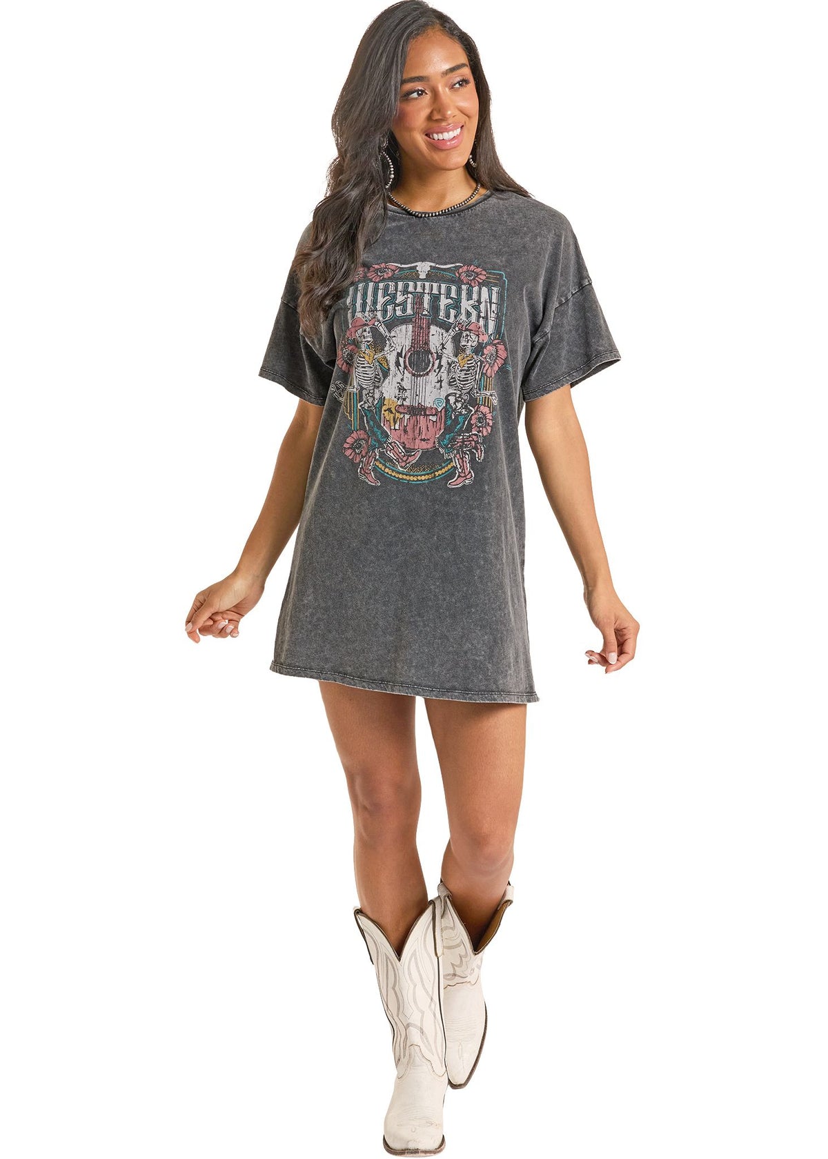 Rock & Roll - T-Shirt Dress (BWD1R09037)