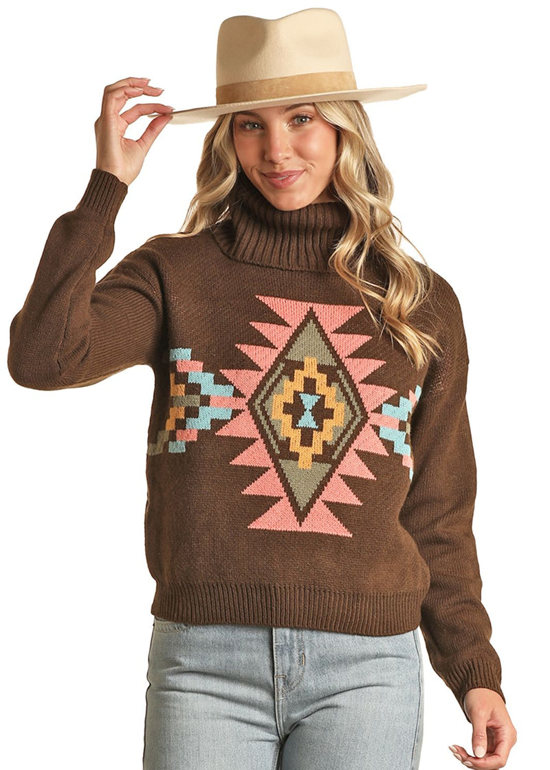 Rock and Roll Aztec Sweater - (BW32T02032)