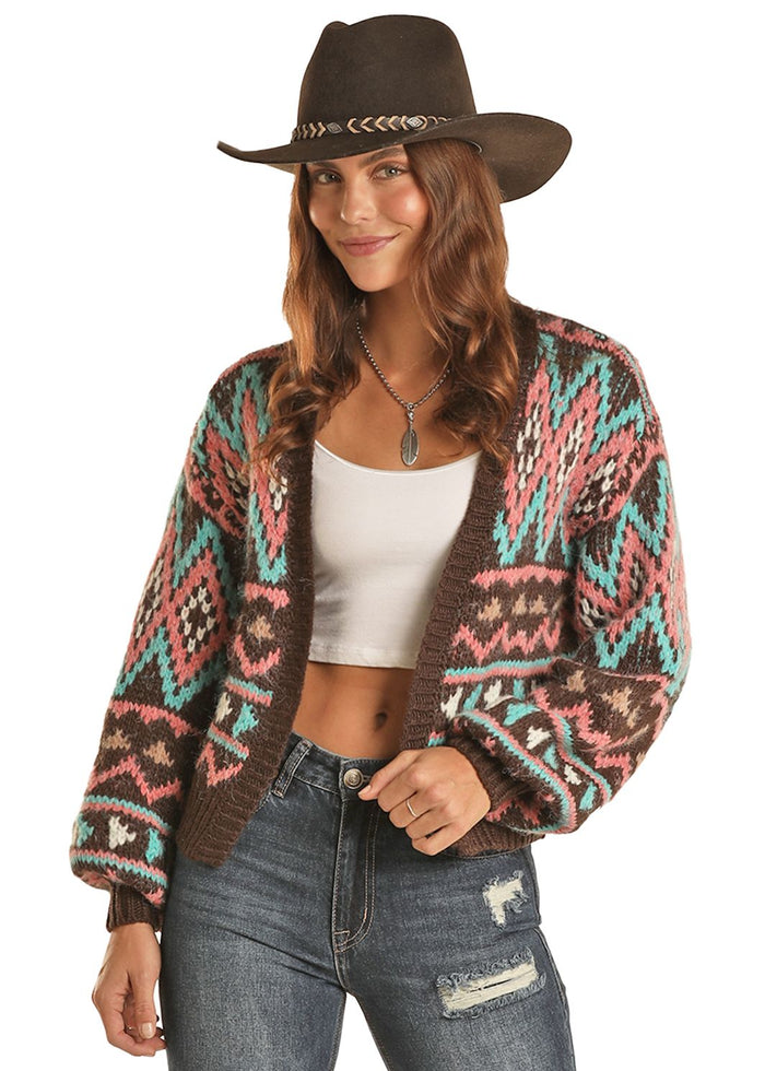 Rock and Roll Aztec Cardigan - (BW95T02023)