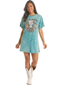 Rock & Roll - Wild West Rodeo T-Shirt Dress (BWD1R09042)