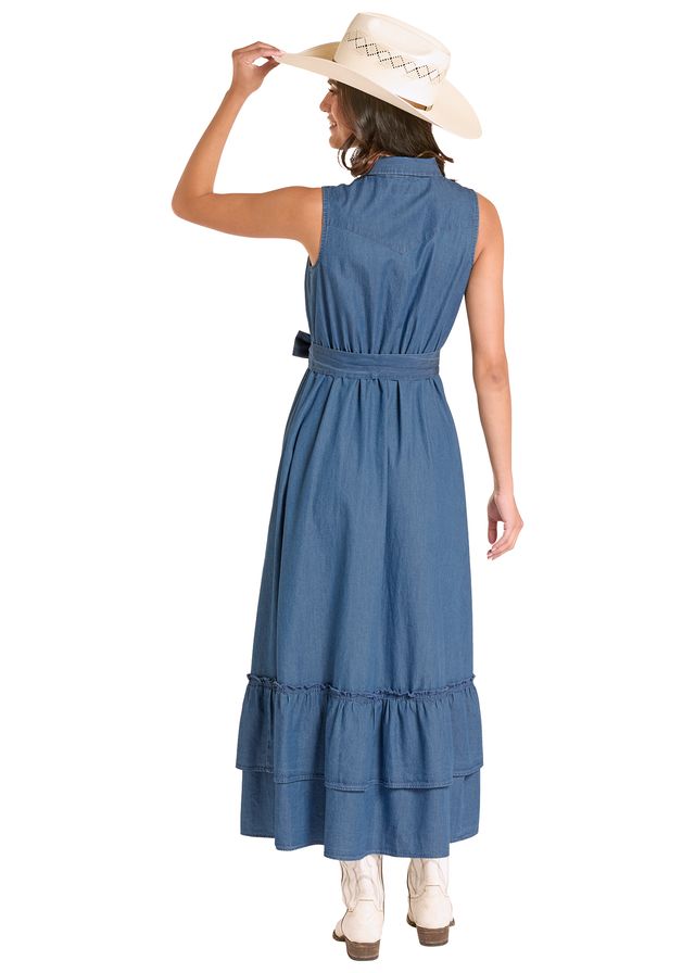 Rock & Roll Denim Midi Dress