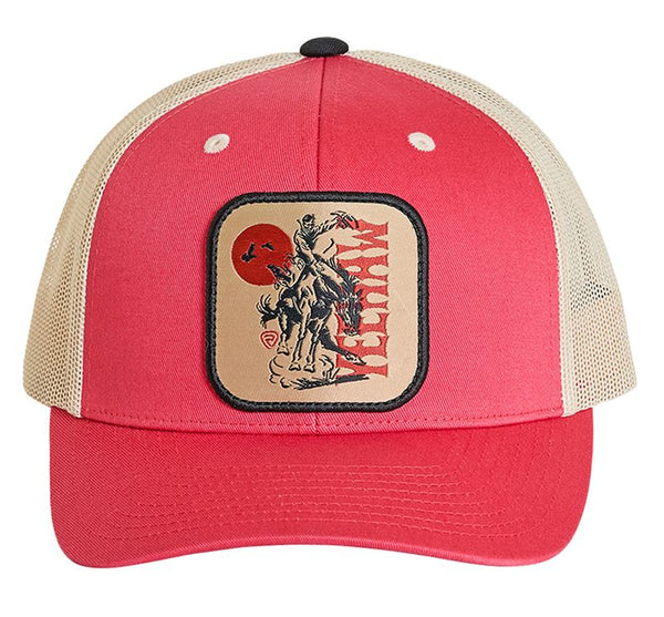 Rock & Roll Denim Co Cap - Raspberry & Tan