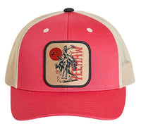 Rock & Roll Denim Co Cap - Raspberry & Tan