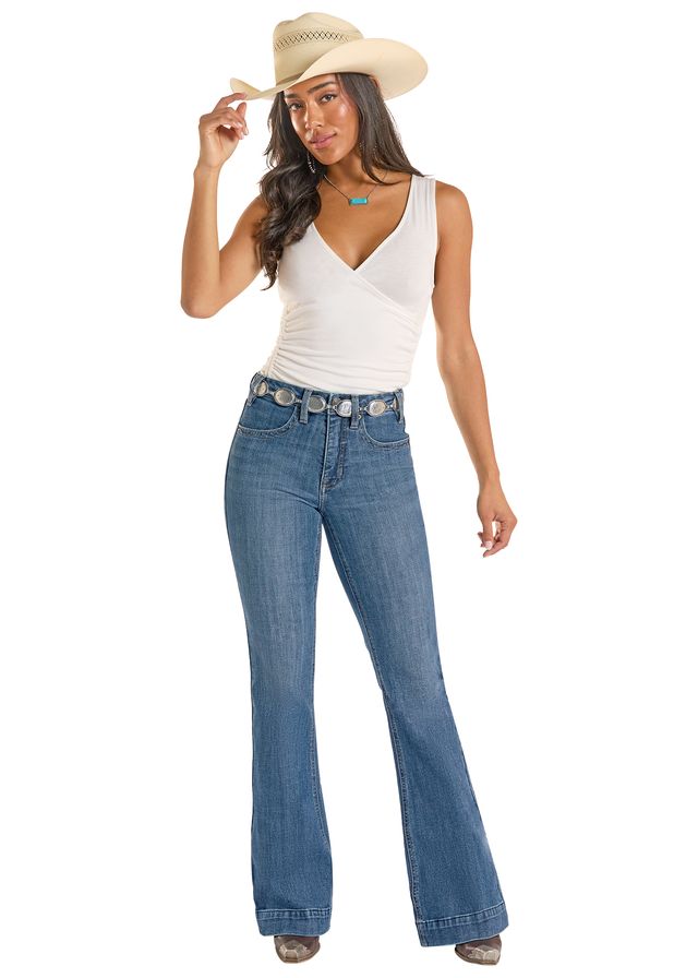 Rock & Roll Cowgirl Jeans -  BW5MD09088 - Mid Rise Trouser