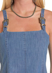 Rock & Roll Buckle Denim Dress