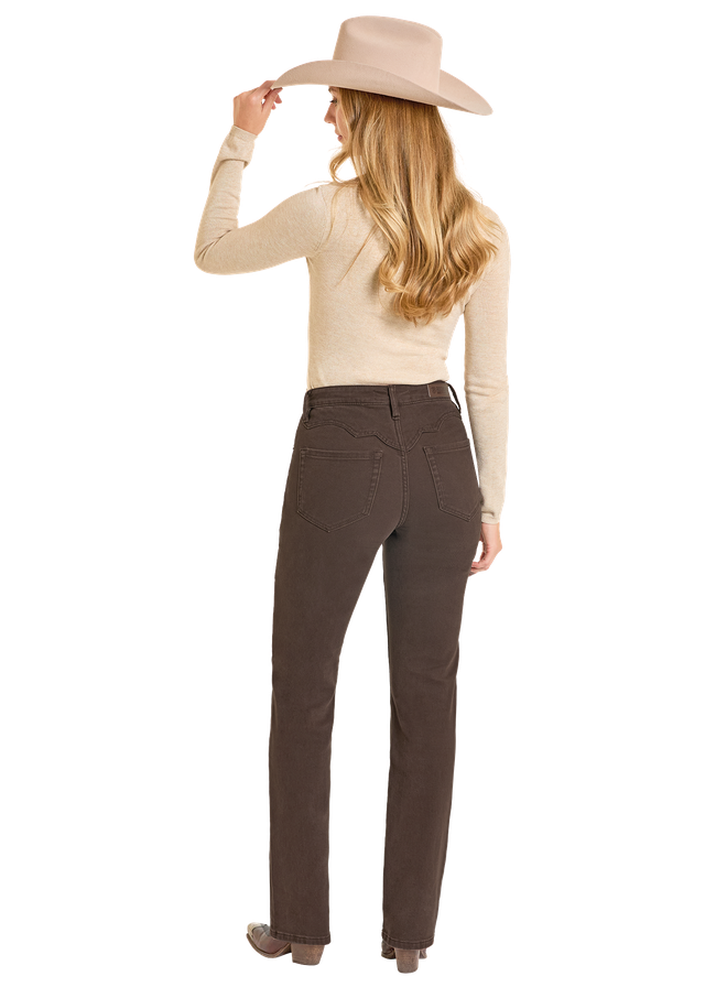 Rock & Roll Cowgirl Jeans - BW1HD07196 - Brown High Rise Bootcut