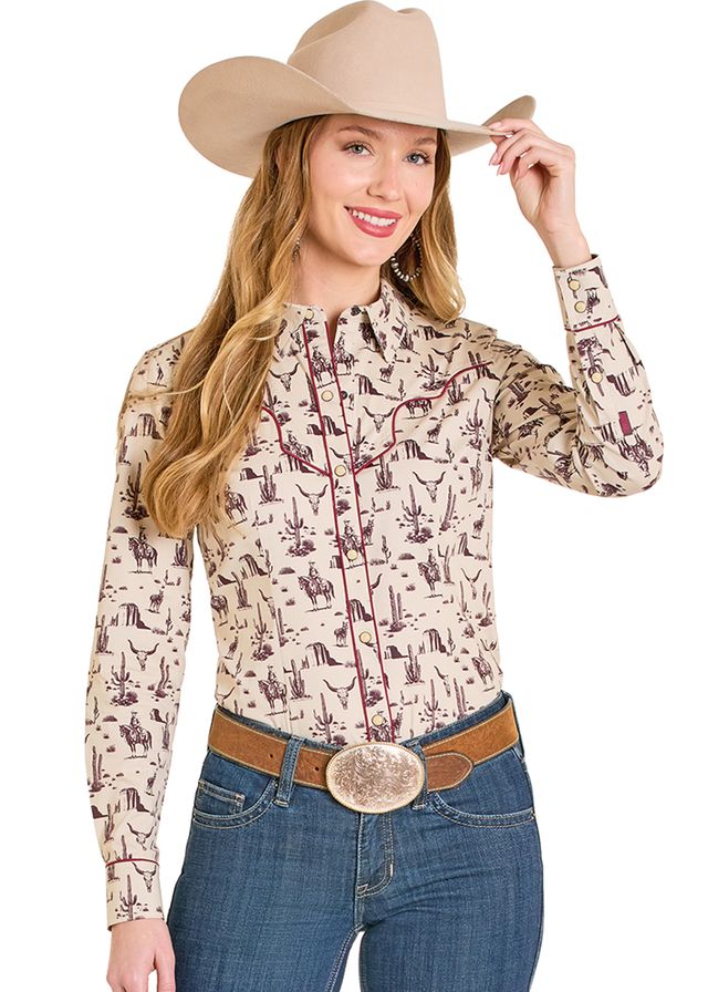 Rock and Roll - Wild West Long Sleeved Snap (BWN2S07657)