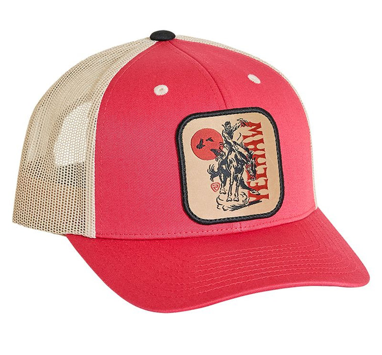 Rock & Roll Denim Co Cap - Raspberry & Tan