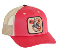 Rock & Roll Denim Co Cap - Raspberry & Tan