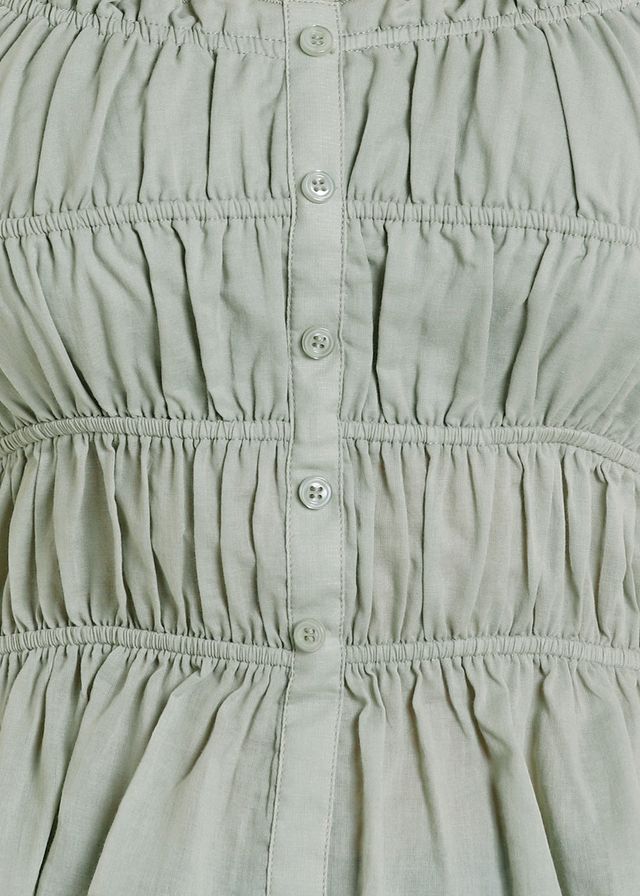 Reba Top - Sage Ruched Peplum