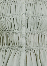 Reba Top - Sage Ruched Peplum