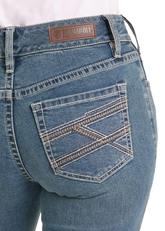 Rock & Roll Cowgirl Jeans - BW4RD08485 - Mid Rise Riding Fit