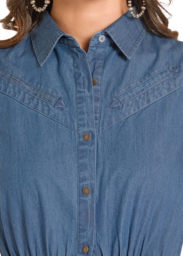 Rock & Roll Denim Midi Dress
