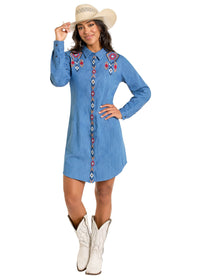 Rock & Roll Mini Shirt Dress (LWD2R06645)