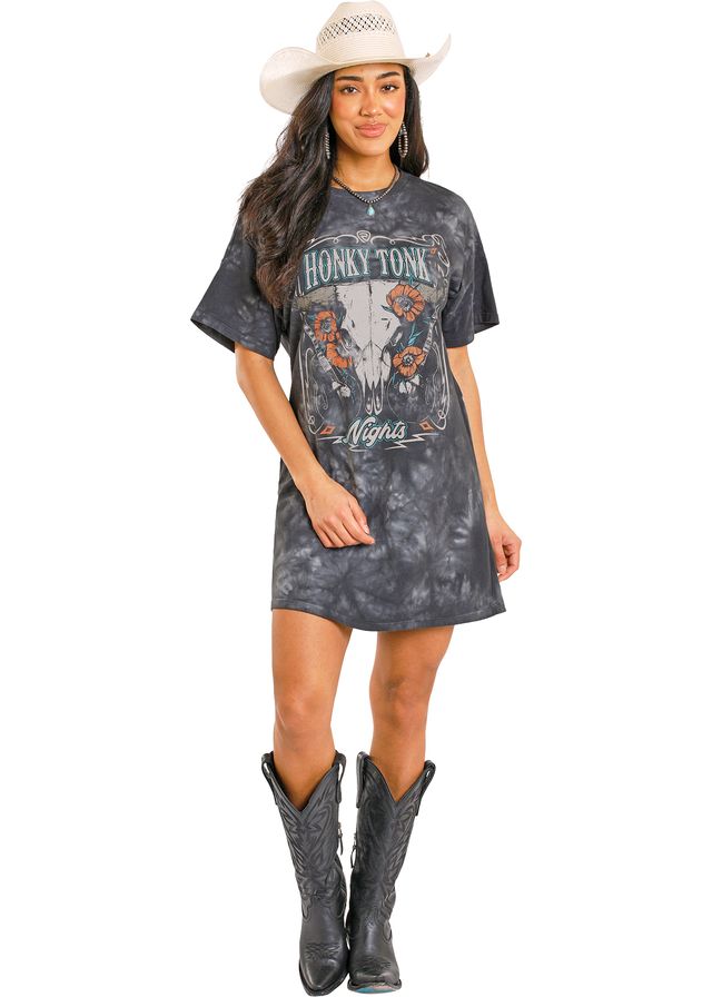 Rock & Roll - Honky Tonk T-Shirt Dress (BWD1R08431)