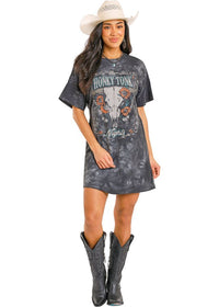 Rock & Roll - Honky Tonk T-Shirt Dress (BWD1R08431)