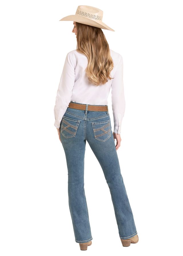 Rock & Roll Cowgirl Jeans - BW4RD08485 - Mid Rise Riding Fit