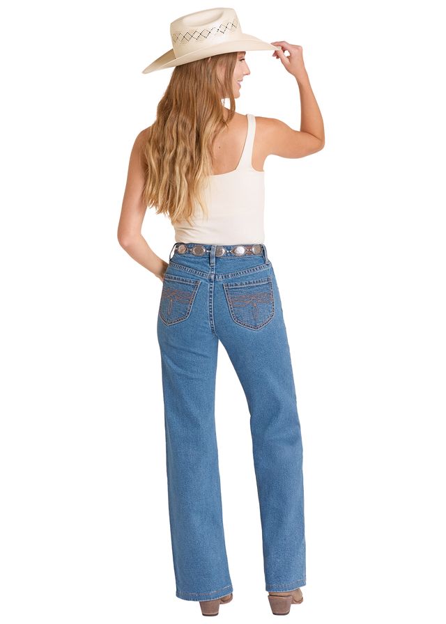 Rock & Roll Cowgirl Jeans - BW6HD09098 - Rounded Pocket Wide Leg