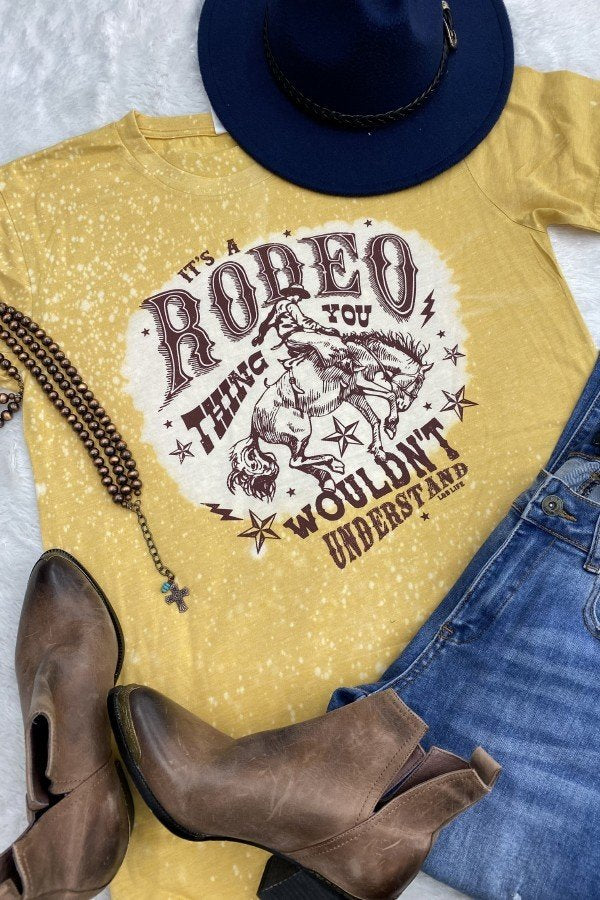 It's a Rodeo Thing Tee - Bleached Yellow