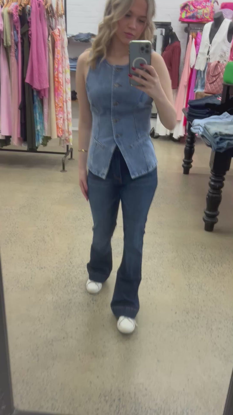 Lena Vest - Light Denim