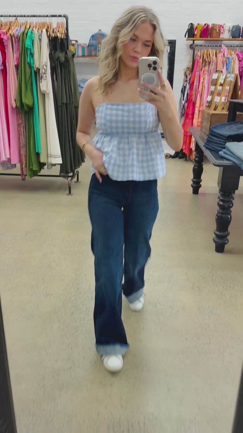 Raleigh Top - Blue Gingham