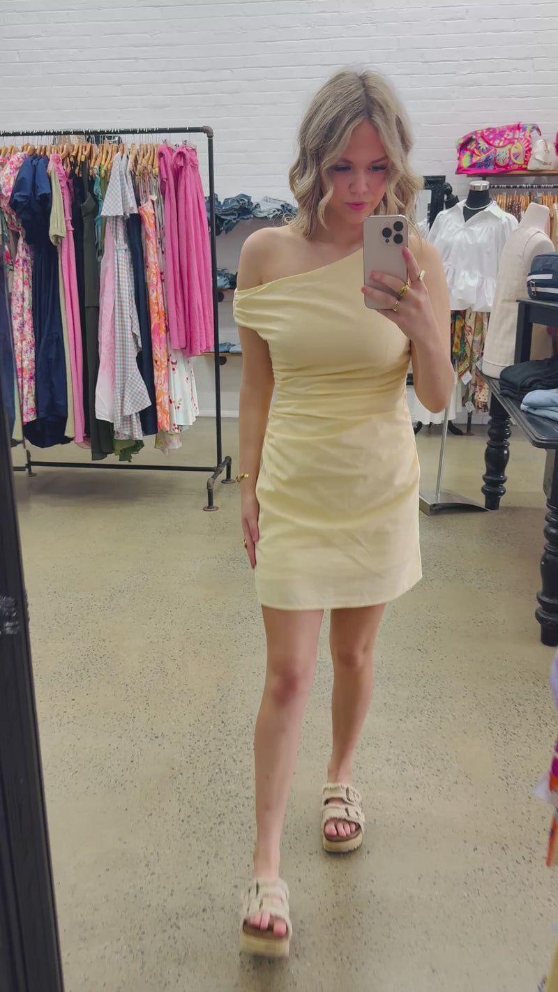 Alessa Mini Dress - Butter Yellow