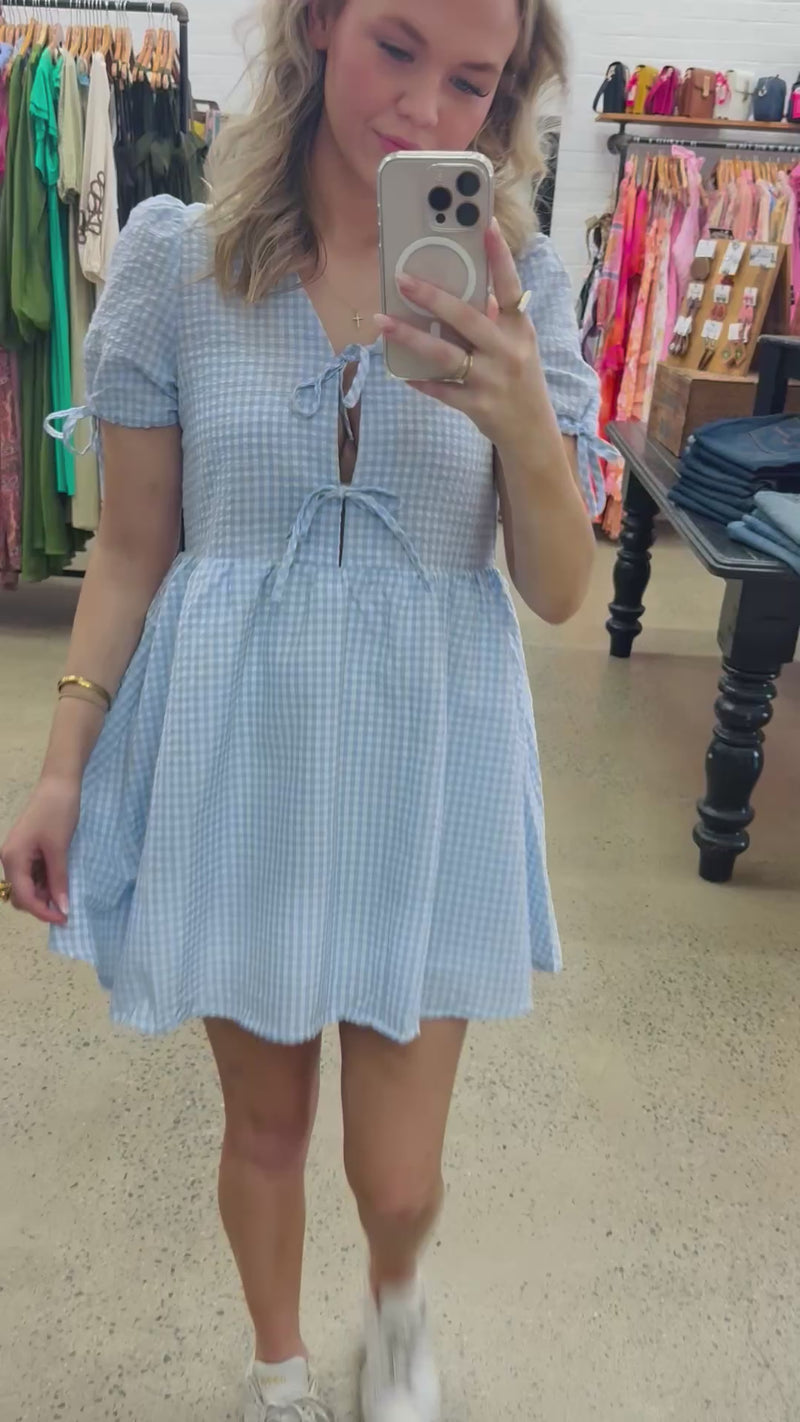 Dahlia Mini Dress - Gingham