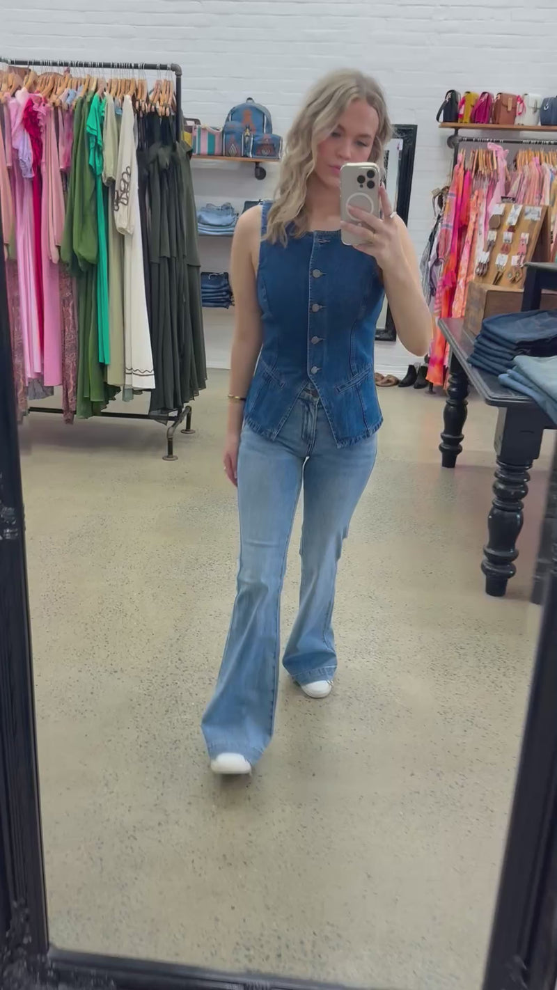 Lena Vest - Dark Denim