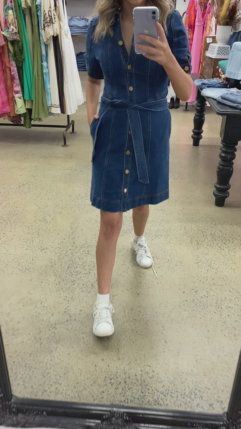 Alba Mini Dress - Dark Denim