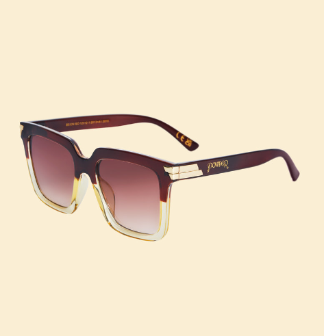 Powder Luxe Fallon Sunglasses - Mahogany/Nude