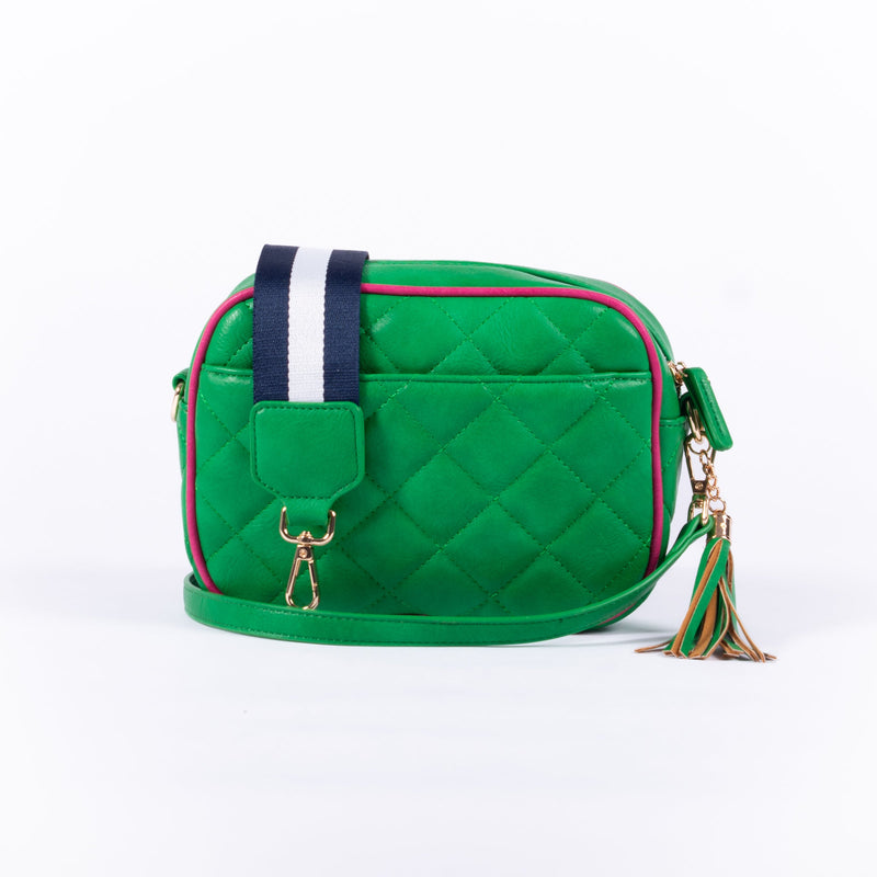 Liv & Milly - Sally Quilted Crossbody (Green / Pink)