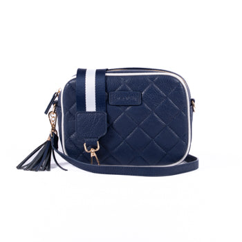 Liv & Milly - Sally Quilted Crossbody (Navy/ White)