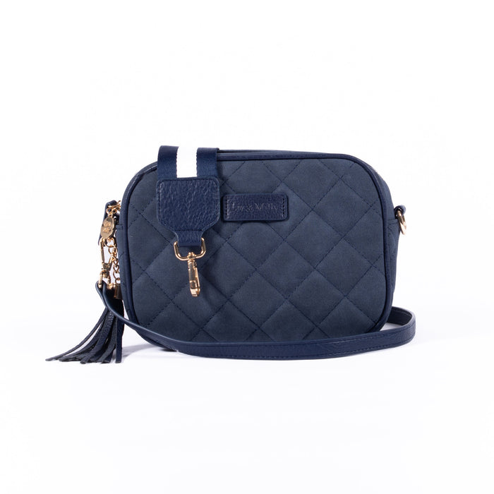 Liv & Milly - Sally Quilted Crossbody (Navy Suede)