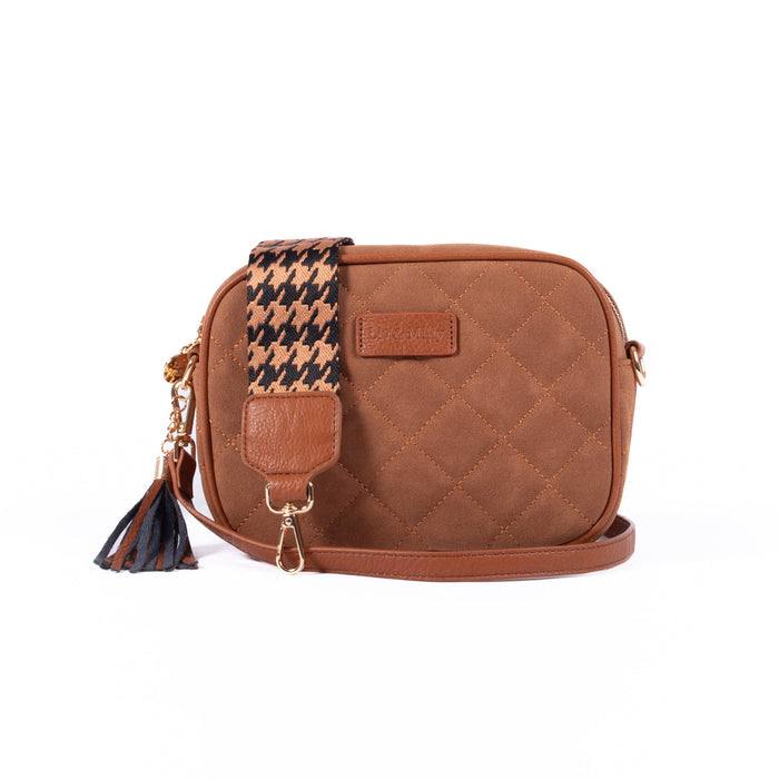 Liv & Milly - Sally Quilted Crossbody (Tan Suede)