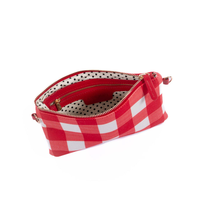 Liv & Milly - Small Capri Red & White Gingham Crossbody