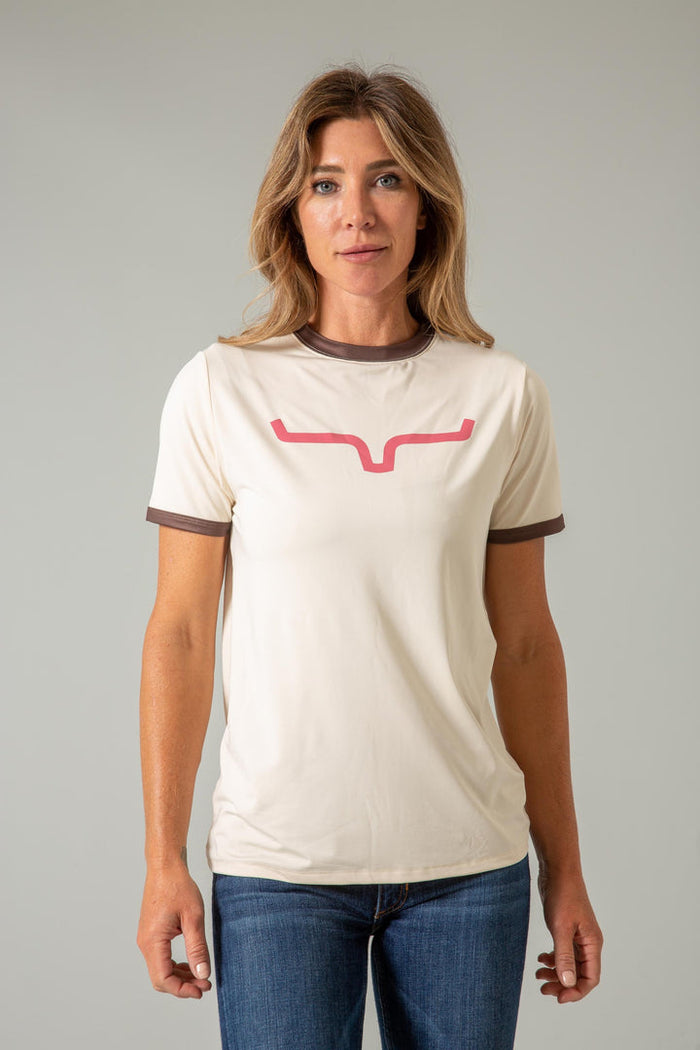 Kimes Ranch Steadfast Ringer Tech Tee - Natural