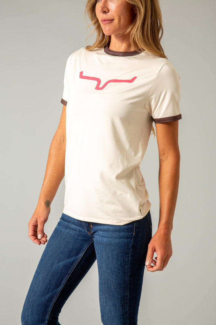 Kimes Ranch Steadfast Ringer Tech Tee - Natural