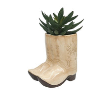 Planter - Tan Cowboy Boots