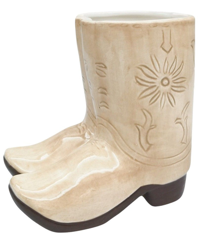 Planter - Tan Cowboy Boots