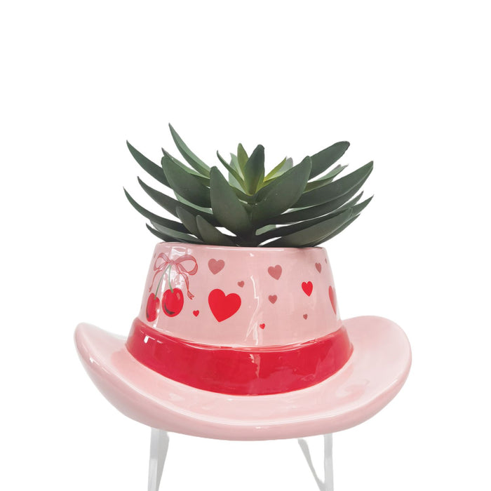 Planter - Cherry Cowboy Hat