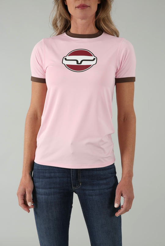 Kimes Ranch Union Made Ringer Tech Tee - Blush