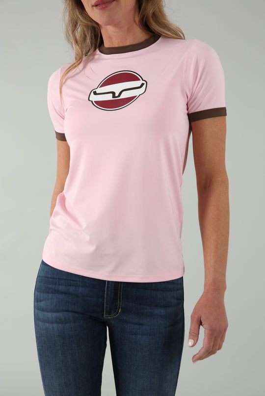 Kimes Ranch Union Made Ringer Tech Tee - Blush