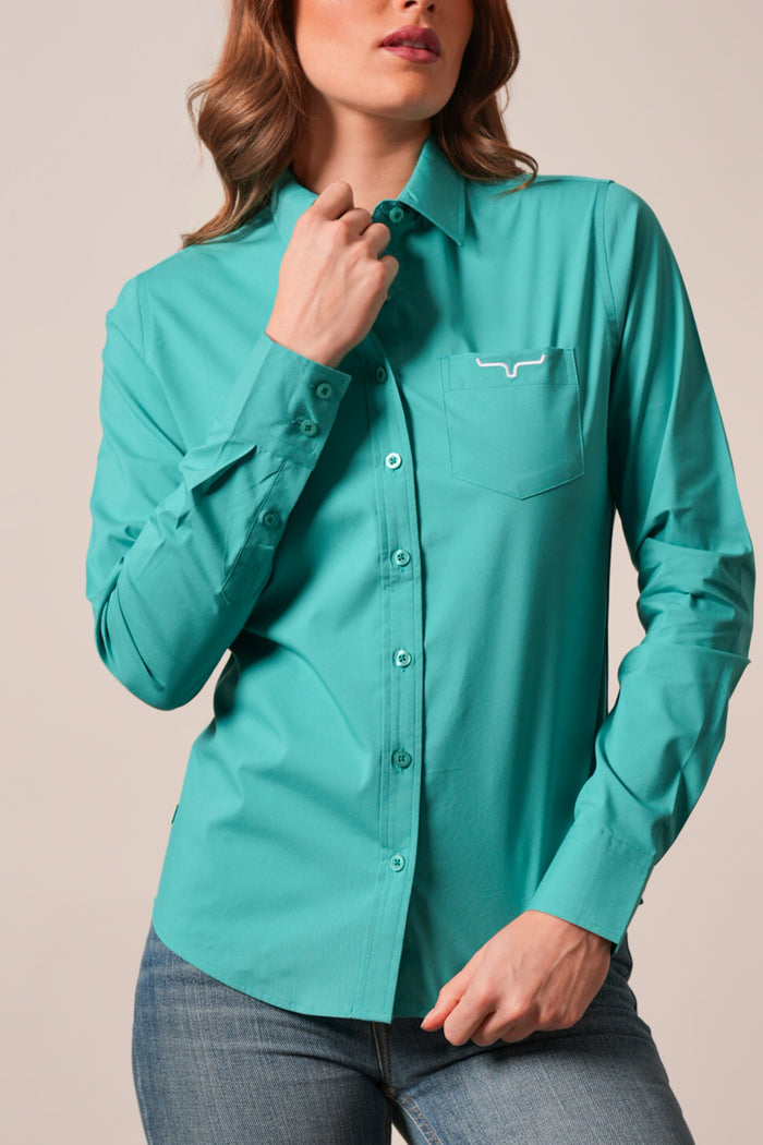 Kimes Ranch Long Sleeved Shirt - KR Team (Teal)