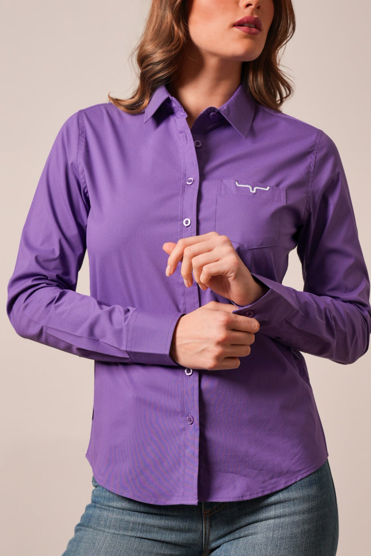 Kimes Ranch Long Sleeved Shirt - KR Team (Purple)