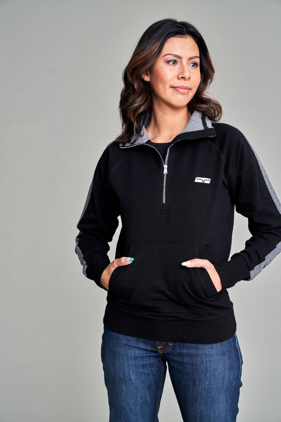 Half zip deals hoodie womens