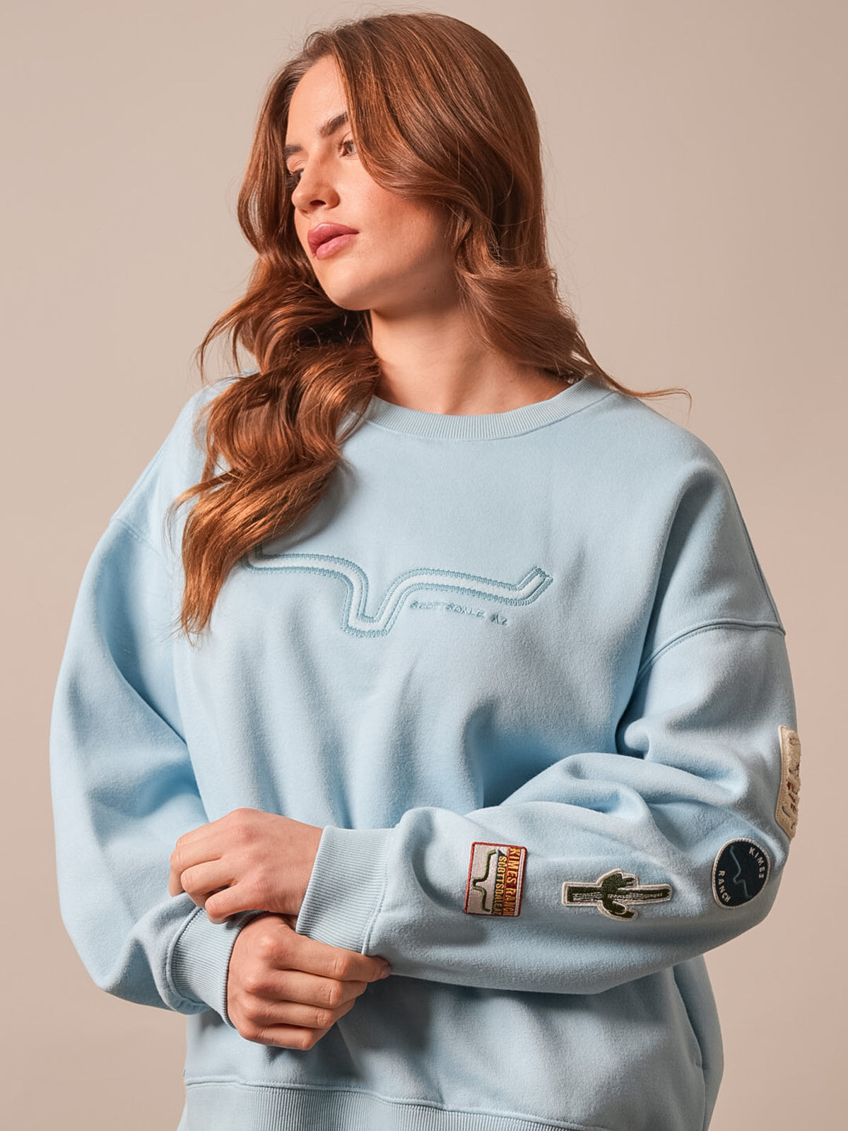 Kimes Ranch Pullover - Saguaro Patch (Faded Denim)