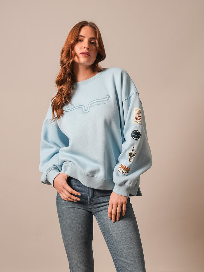 Kimes Ranch Pullover - Saguaro Patch (Faded Denim)