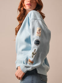 Kimes Ranch Pullover - Saguaro Patch (Faded Denim)