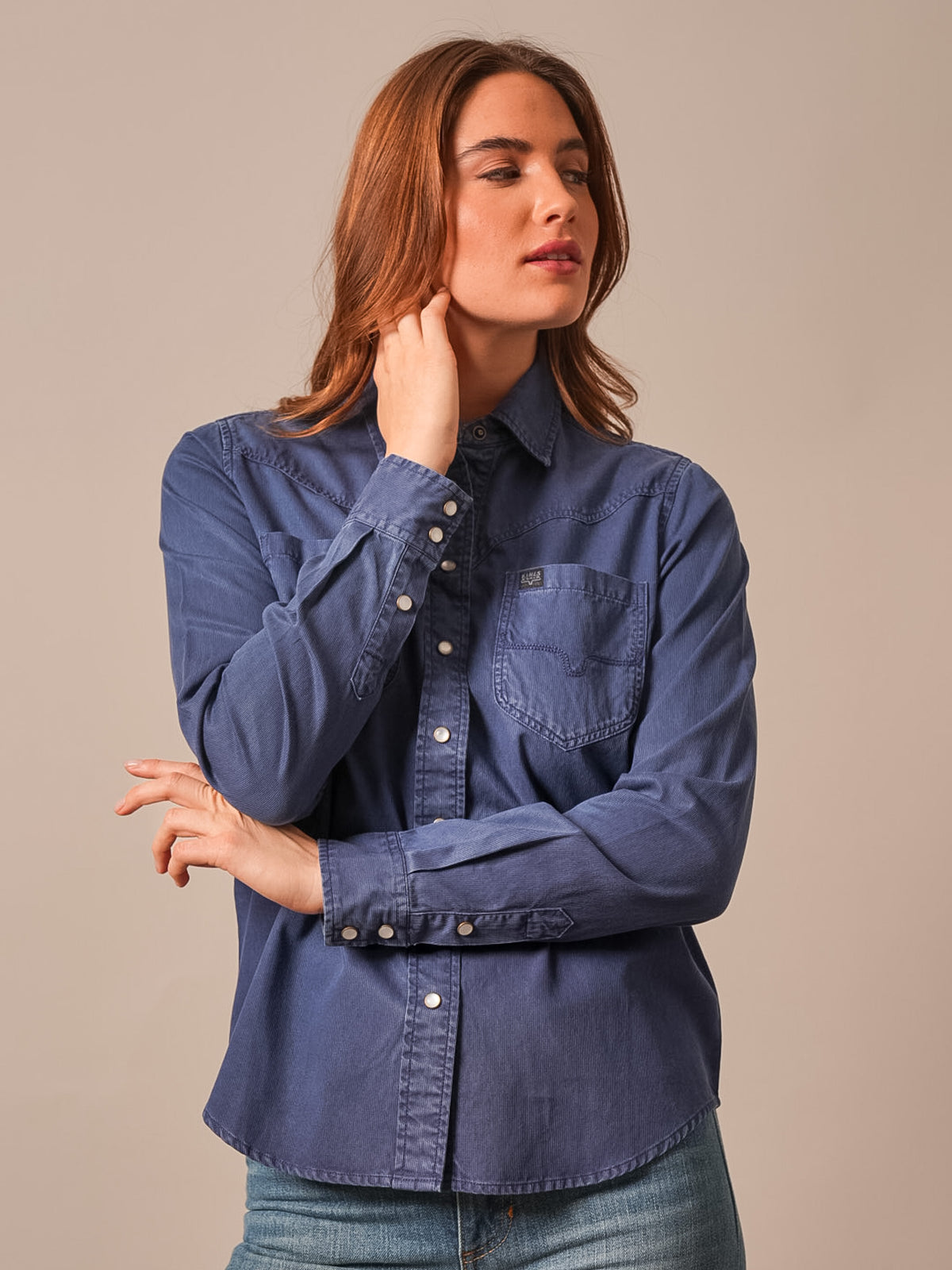 Kimes Ranch Long Sleeved Shirt - Della (Indigo)