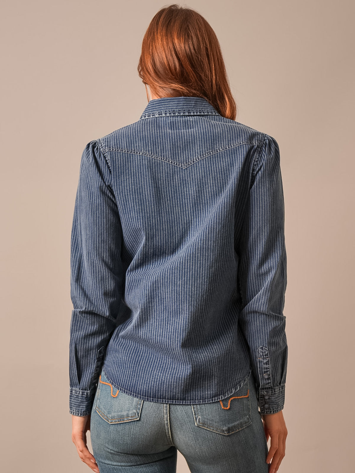 Kimes Ranch Long Sleeved Shirt - Frankie (Indigo Stripe)